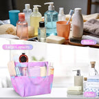 Mesh Shower Caddy Portable - 9 Pockets, Shower Bag for Dorm Room Camping - Image 3