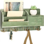 Rebee Vision Key Holder Wall Mount with Mail Sorter for Room Decor, Green by REBEEVISION