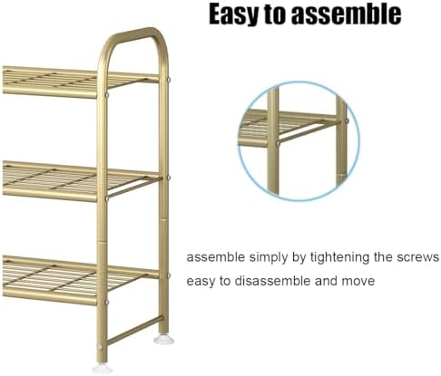 LINZINAR 3 Tier Long Shoe Rack for Closet Metal Shoe Organizer for Entryway - Image 6