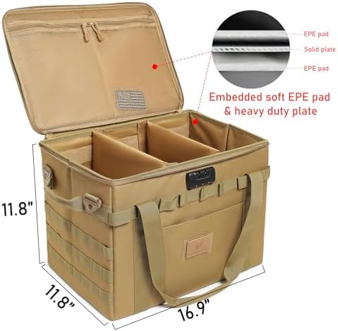 Tactical Camping Storage Bag - 38L Utility Tote Bag Organizer with Combination Lock and Shoulder Strap - Image 2