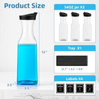 54oz Laundry Detergent Dispenser,Liquid Container with Black Wood Tray - Image 2