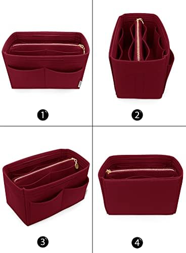 LEXSION Felt Purse Organizer Insert, Tote Bag Shaper Dividers with 5 Sizes - Image 3