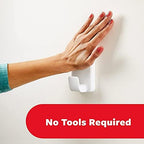 Command 15 Lb XL Heavyweight Wall Hook, Damage Free Hanging Wall Hook with Adhesive Strips, Heavy Duty Single Wall Hook for Hanging Back to School Organizers, 2 White Hooks and 8 Strips - Image 5
