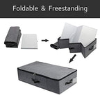 AMJ 29.5"*15"*7", Rigid Under Bed Garment Storage Bins, Folding & Washable, Soft Zip Lid, Black Gray - Image 4