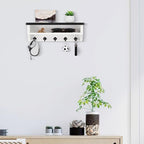 Nekon Key Holder Wall Mount, Wall Organizer Shelf with 5 Key Hooks - Image 4