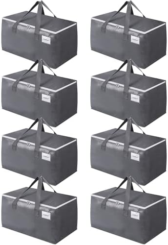 BlissTotes Large Moving Bags, Storage Bags, 125L-8 Pack by BlissTotes