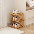 Small Shoe Rack, 3 Tier Portable Folding Shoe Storage Rack, Without Installation, Mini Free Standing Shoe Rack for Camping, Corridors, Bedrooms Living Room Corner and Small Spaces by Akloya