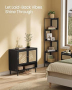 VASAGLE Natural Rattan 3-Tier Shoe Cabinet, 9-12 Pair - Image 7