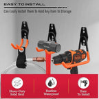 15-Piece Garage Wall Hooks with 3 Extension Straps, Orange Heavy Duty Tool Storage Rack for Ladder, Bike, Shovel, Garden Tools, Metal Wall Mount Organizer Set - Image 6