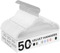 SONGMICS Velvet Hangers 50 Pack, Non-Slip Clothes Hangers, Space-Saving | Suit Hangers with Shoulder Notches, Pants Bar, 360° Swivel Hook, for Closet, Cloud White, BREANNA Collection UCRF029W05 by Unknown