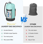 BALEINE 120L Laundry Bag Backpack, 900D Oxford Fabric Large Travel Laundry Bags with Shoulder Straps and 2 Mesh Pockets for College Dorm, Apartment, Laundromat (Sky Blue, 120L) - Image 6