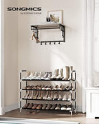 SONGMICS 4-Tier Shoe Rack, Shoe Storage for Hallway Closet - Image 2