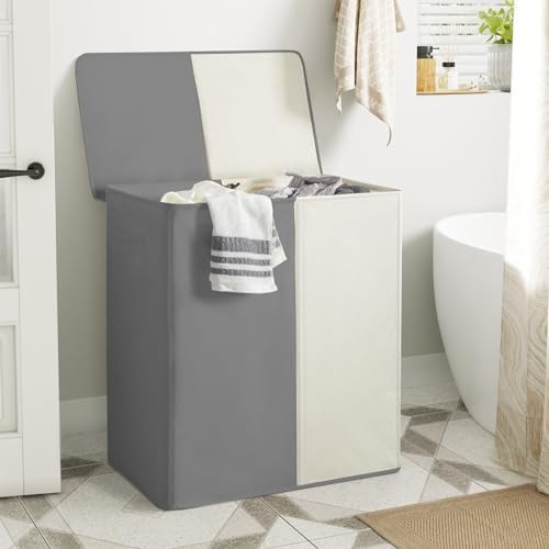 WOWLIVE Double Laundry Hamper with Lid, 154L Large Laundry Basket Organizer - Image 3