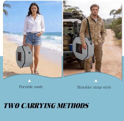 Hat Storage Box, Hardboard Support Cowboy Hat Box with Crush-Proof & Dustproof, Large Hat Travel Case for Women & Men, Foldable Hat Boxes for Women Storage for Home & Travel (Gray) - Image 6