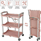 Olympia Tools 89-350 Pack-N-Roll Folding Collapsible Service Cart, 150LB Capacity, Rose - Image 4