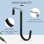 FYY Over the Door Hooks, Single-Hanger 6 Pack, Fits Doors 1 3/8" Black - Image 3