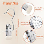 30 Pack Pants Hangers with Clip，Legging Organizer and Jean & Shorts Hangers - Image 2