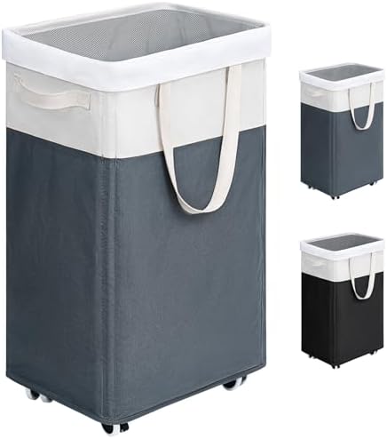 Goodpick 75L Rolling Dirty Clothes Hamper with Wash Bag for Laudnry by Goodpick