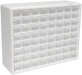 Akro-Mils 64-Drawer Plastic Storage Cabinet, 20" W x 6" D x 16" H, White by Akro-Mils