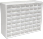Akro-Mils 64-Drawer Plastic Storage Cabinet, 20" W x 6" D x 16" H, White by Akro-Mils
