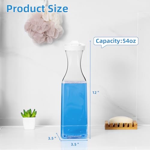 54oz Laundry Detergent Dispenser,Liquid Container,Plastic,3 Pack White - Image 2