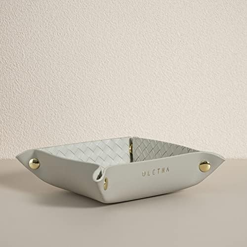 OLETHA Foldable Valet Tray, Travel Essentials, Woven Embossed, Grey by OLETHAD%C3%A9cor