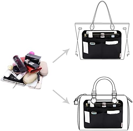 ZTUJO Purse Organizer Insert, Felt Bag Organizer with Metal Zipper, Handbag & Tote Shaper, For Speedy Neverfull Tote, 7 Sizes - Image 4