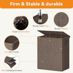 Chrislley Double Laundry Hamper with Lid, 140L Laundry Basket 2 Section - Image 4