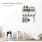 Nekon Key and Mail Holder for Wall, Key Organizer with Drawer, White - Image 5