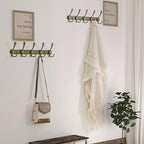 Dseap Wall Mounted Coat Rack - 5 Tri Hooks, Heavy Duty, Stainless Steel, Metal Coat Hook Rail for Coat Hat Towel Purse Robes Mudroom Bathroom Entryway (Bronze, 2 Packs) - Image 4