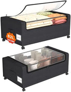Webetop Under Bed Storage Containers with Wheels & Clear Lid 12 inch 2 Pack by Webetop