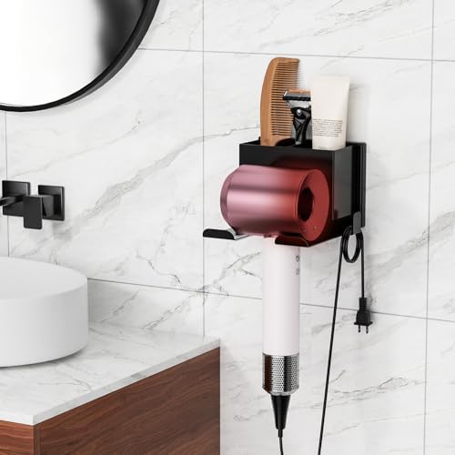 YSD Hair Dryer Holder Wall Mounted, Metal Hair Tool Organizer for Bathroom - Image 6