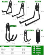 PIYILO Garden Tool Organizer 48 inches with 18 Garage Wall Hooks in 9 Types - Image 3