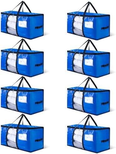 CONGREGATE 8-Pack Heavy Duty Moving Bags, Blue, 28.7"x13.7"x15" by CONGREGATE