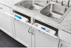 Rev-A-Shelf 11" Tip-Out Plastic Sink Trays for Kitchen and Bathroom Base Cabinet, Pack of 2 Pullout Vanity Shelf Home Organizer, White, 6572-11-11-52 - Image 4