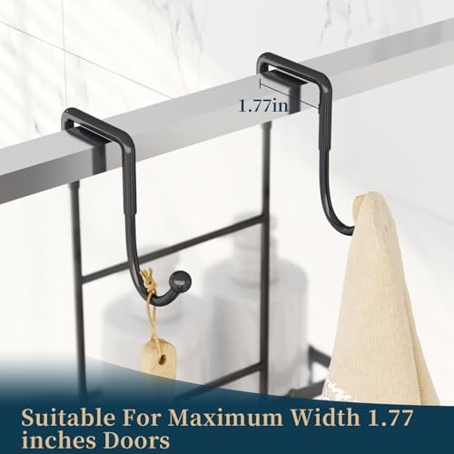 Consumest Over The Door Shower Caddy - 3 Tier Shower Shelves Hanging with Soap Holders, Large Capacity Shower Organizer with 6 Hooks, Bathroom Rack and Storage, Black - Image 6