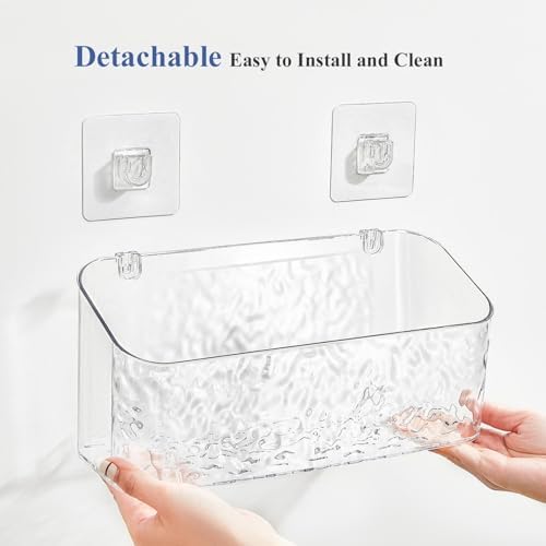 Bath Toy Storage 2 Packs, Large Bath Toy Holder - No Drill, Quick-Dry - Image 5
