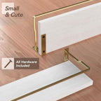 RICHER HOUSE Floating Shelves Bathroom, Small Wall Shelf Over Toilet 2 Set - Image 4