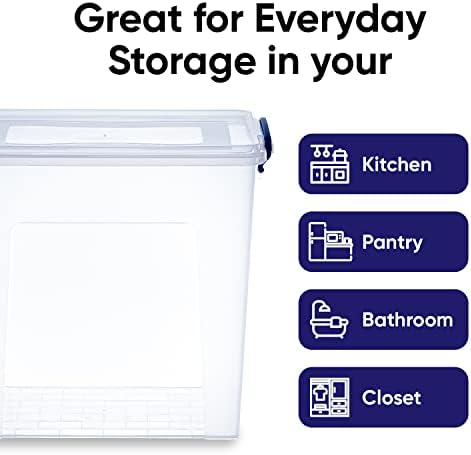 Superio 14.7 Quart Clear Plastic Storage Boxes with Lids, Stackable Organizer Containers, BPA-Free Storage Bins for Home, Office, School & Dorm, 4 Pack - Image 5