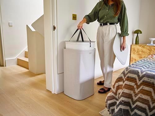 Joseph Joseph Tota One 60L/15.85 gallon Laundry Basket, Removable Washing Bag with handles, Perfect for Bedroom & Bathroom, Ecru - Image 2