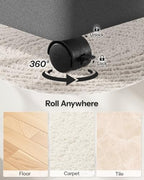 Double Laundry Basket with Wheels and Lid, 150L Clothes Hampers for Laundry - Image 3