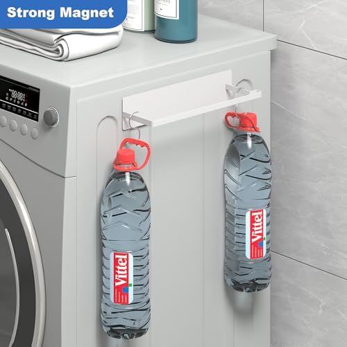 Magnetic Hanger Organizer, Thipoten Hangers Holder for Washing Machine, Holding up to 30 Velvet/Wire/Plastic Hangers, Perfect Space Saver for Laundry Room (1, White) - Image 3
