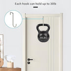 FYY Over the Door Hooks, Single-Hanger 4 Pack, Fits Doors 1.6" Grey - Image 4