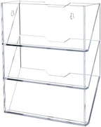 MyGift 3 Tier Acrylic Mail Sorter Wall Mounted Letter Holder Rack - Image 7