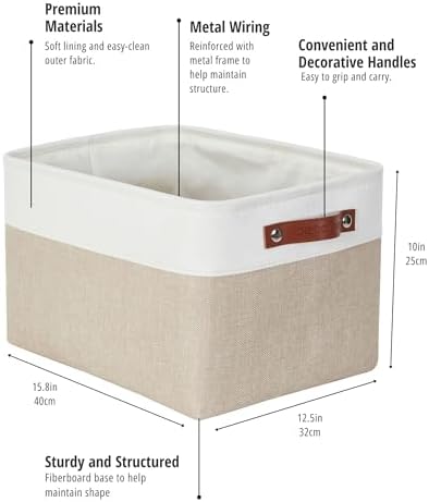 DECOMOMO Storage Bins, Extra Large Fabric Storage Baskets for Shelves 3Pack - Image 3