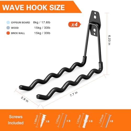 HUPBIPY Garage Hooks Heavy Duty, Large Wall Hooks - Image 3