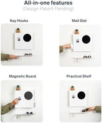 Key Holder Wall Mount and Mail Organizer - Hide Your Mail with a Modern and Minimal Look (White) - Image 4