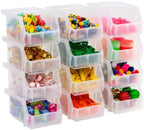 ReadySpace Extra-Small Stackable Plastic Storage Bins, 12-Pack, Clear by Akro-Mils
