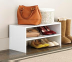 Whitmor Stackable 31" Extra Wide 2-Shelf Storage Organizer, White，2 Pack - Image 2