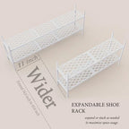 Shoe Rack, 45.6" Expandable Shoe Storage Organizer for Closet - Stackable - Image 4